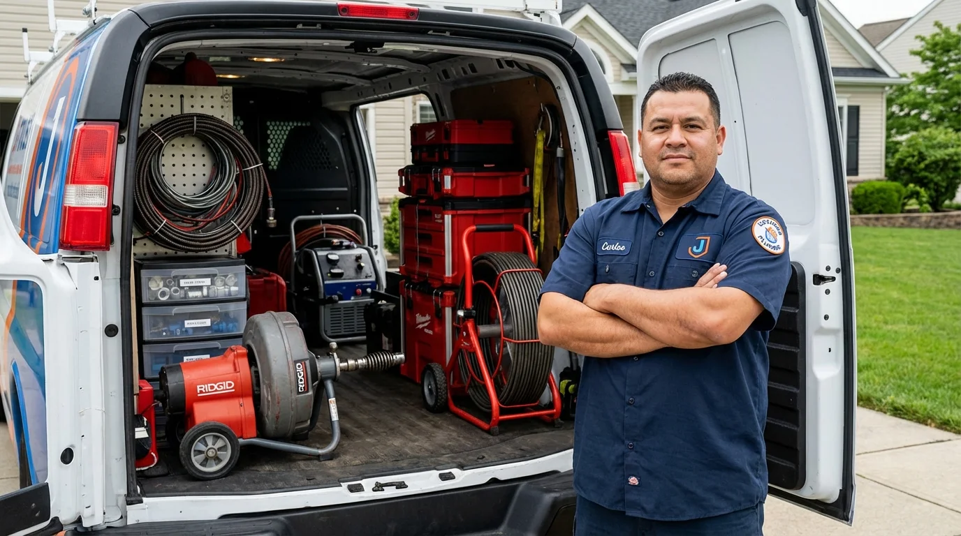 Professional drain cleaning equipment and Johns Plumbing LLC plumber in Irrigon