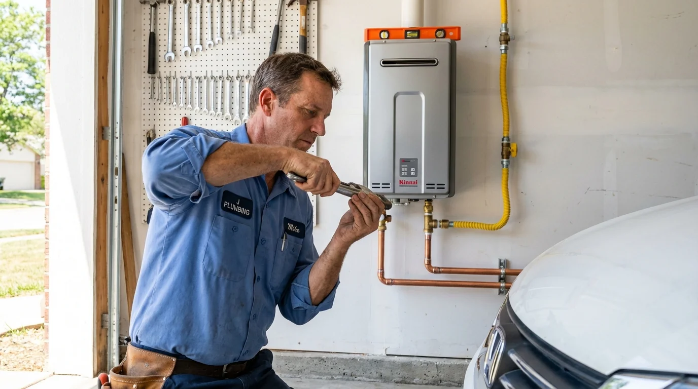 Tankless water heater installation by a Johns Plumbing LLC plumber in Irrigon